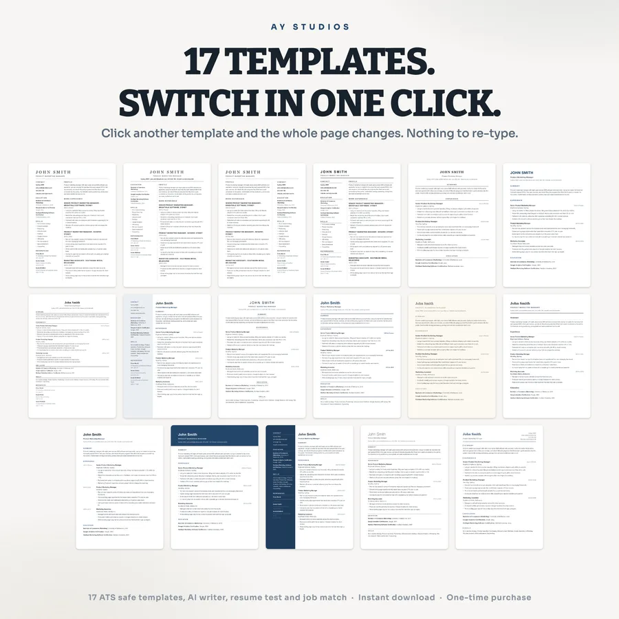 ATS Resume Builder on a Mac, iPhone and iPad